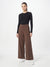 Adidas Women's Brown Casual Wide-Leg Pants