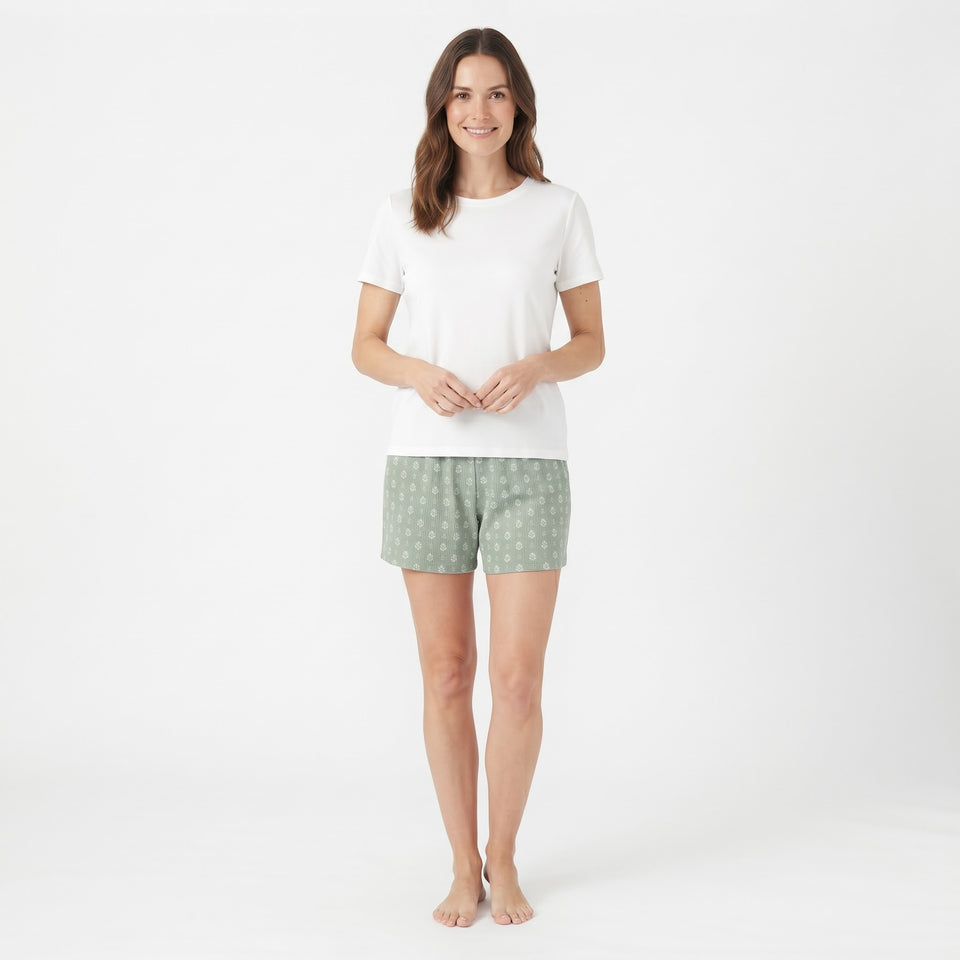 Live 2 Lounge Women's Mint Green Printed Pajama Bottom