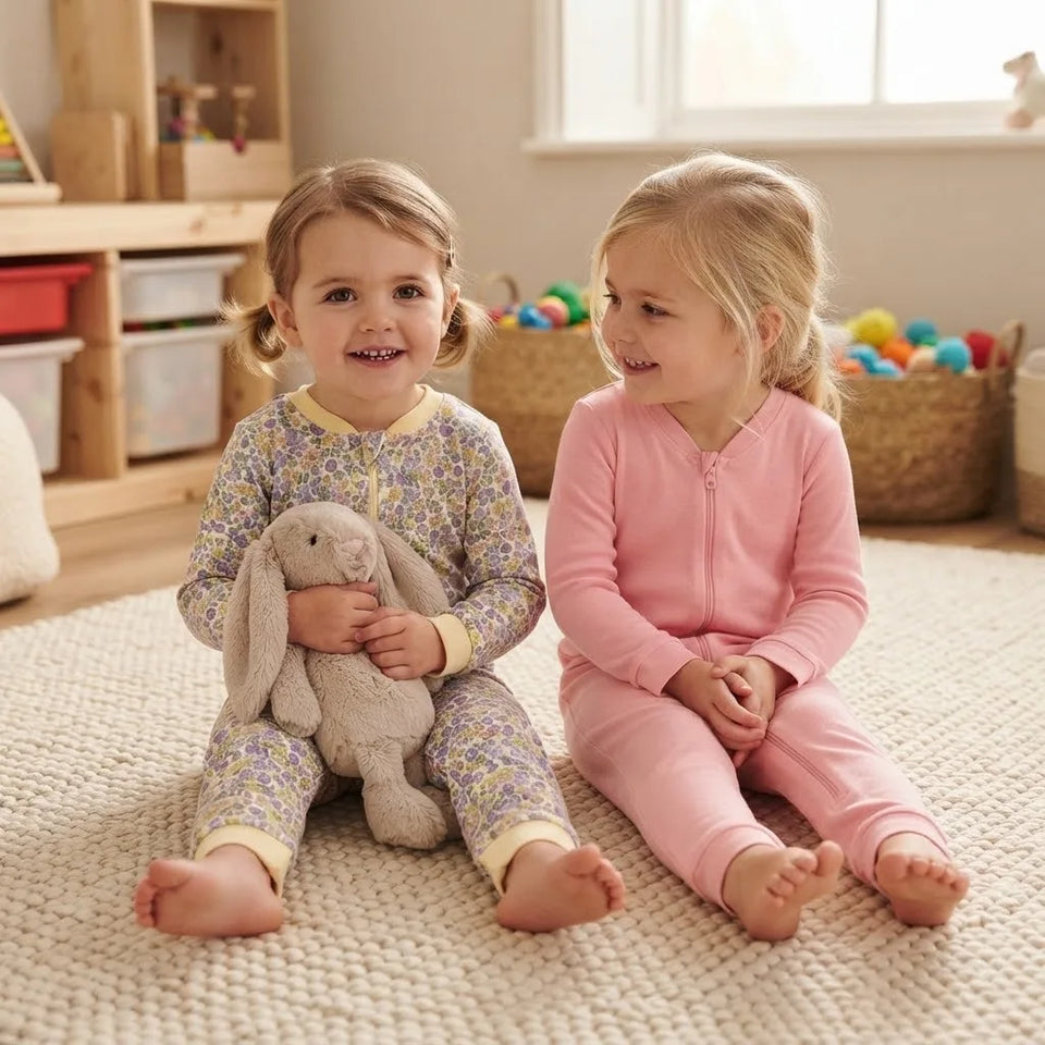 Sinsay Girl's Pink & Beige Pack Of 2 V-Neck Overalls