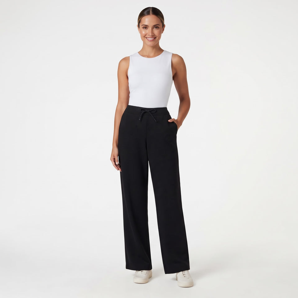 Infinity Women's Black Straight Leg Drawstring Sweatpants