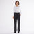 Matty M Women's Black Pull On Straight Leg Office Pants