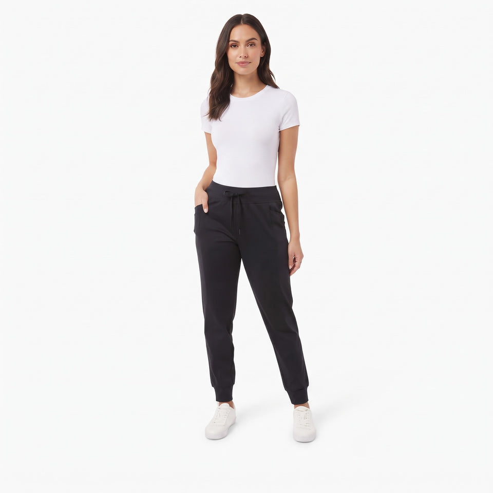 32 Degrees Women's Black Active Tech Stretch Sweatpants