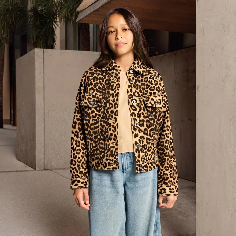 Sinsay Girl's Brown & Black Leopard Print Jacket