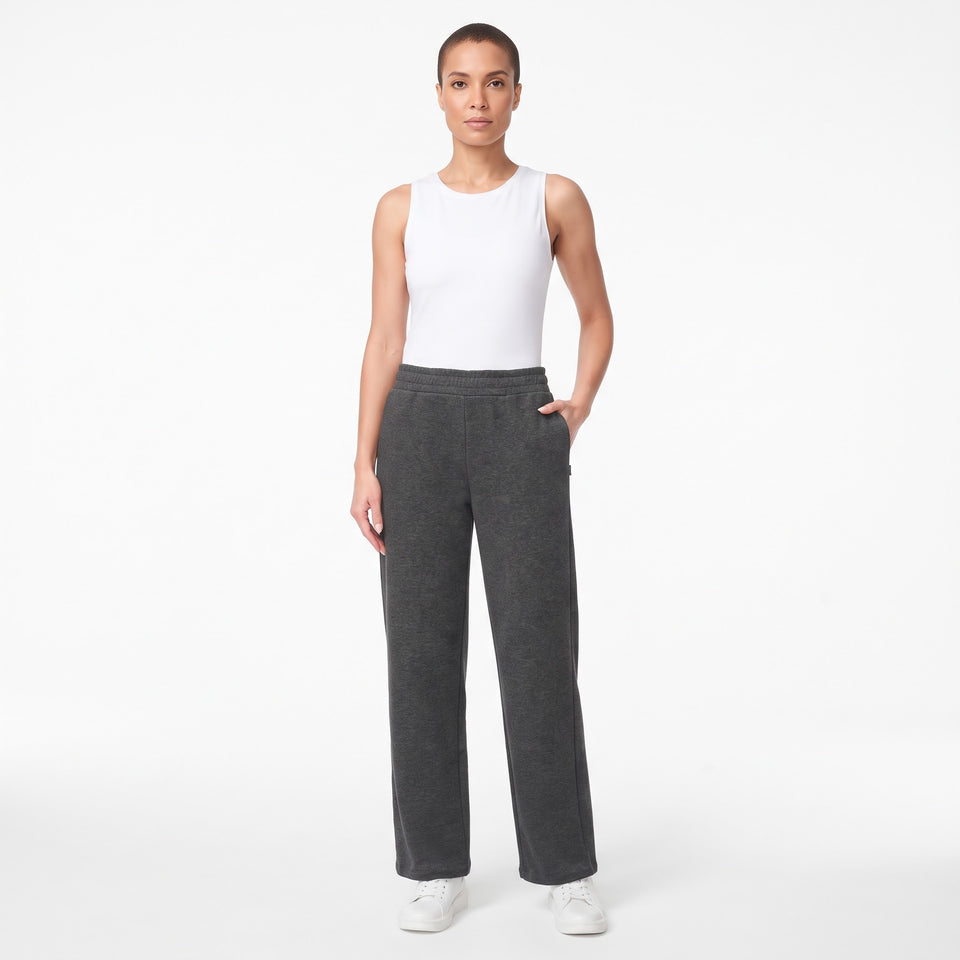 Mondetta Women's Dark Grey Pull-On Fleece Sweatpants