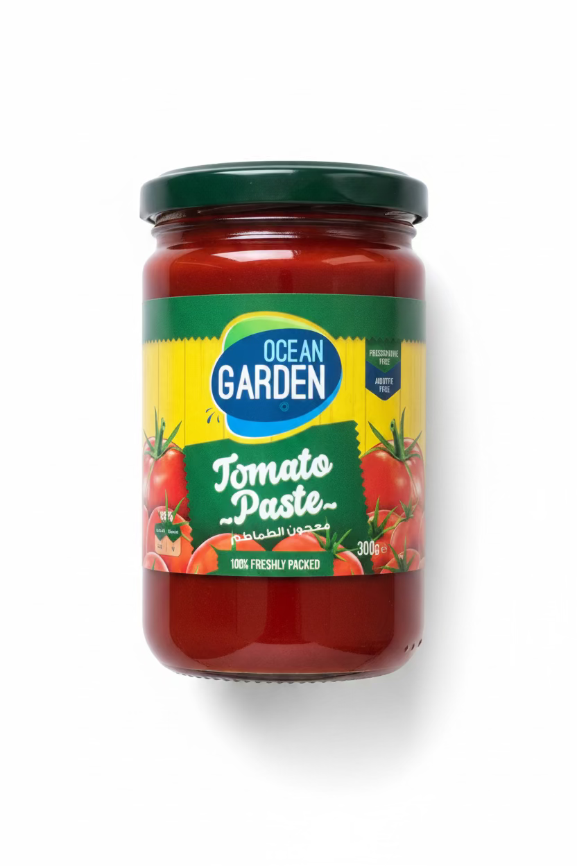 Ocean Garden Tomato Paste Glass Jar 300g | Ocean Garden In Lebanon