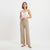 Live 2 Lounge Women's Tan Knitted Casual Pants