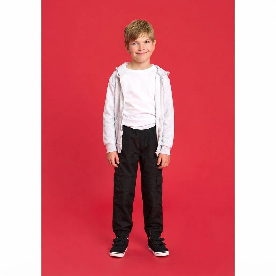 Sinsay Boy's Black Relaxed-Fit Side Flap Pockets Jogger
