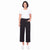 S.C. & Co Women's Black Cropped Wide Leg Pants