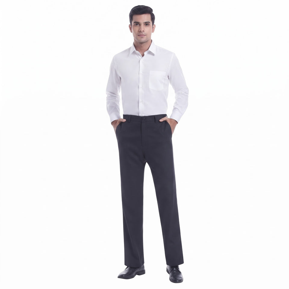Duchamp Men's Black Stretch Waistband Pants