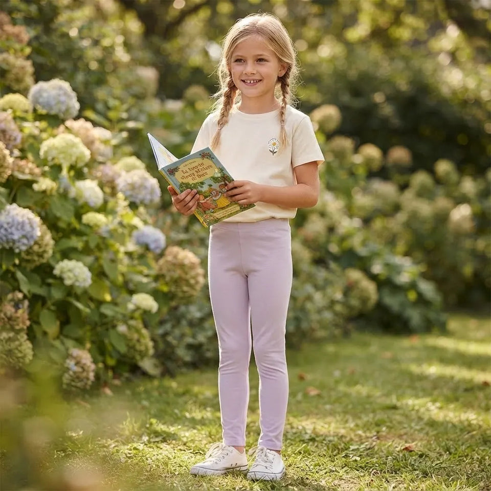 Sinsay Girl's Light Purple Plain Leggings