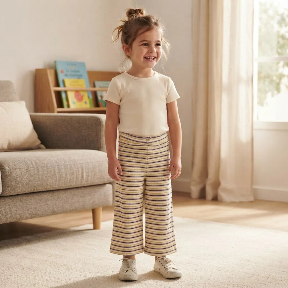 Sinsay Girl's Multicolored Striped Knit Pants