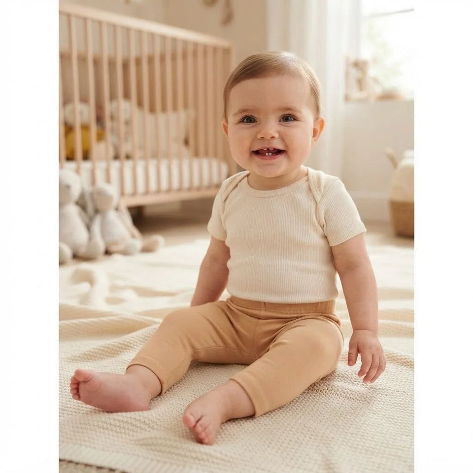 Sinsay Baby Girl's Tan Plain Pajama Bottom