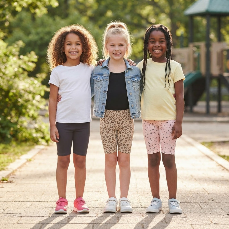 Sinsay Girl's Multicolor Printed Pack Of 3 Biker Shorts