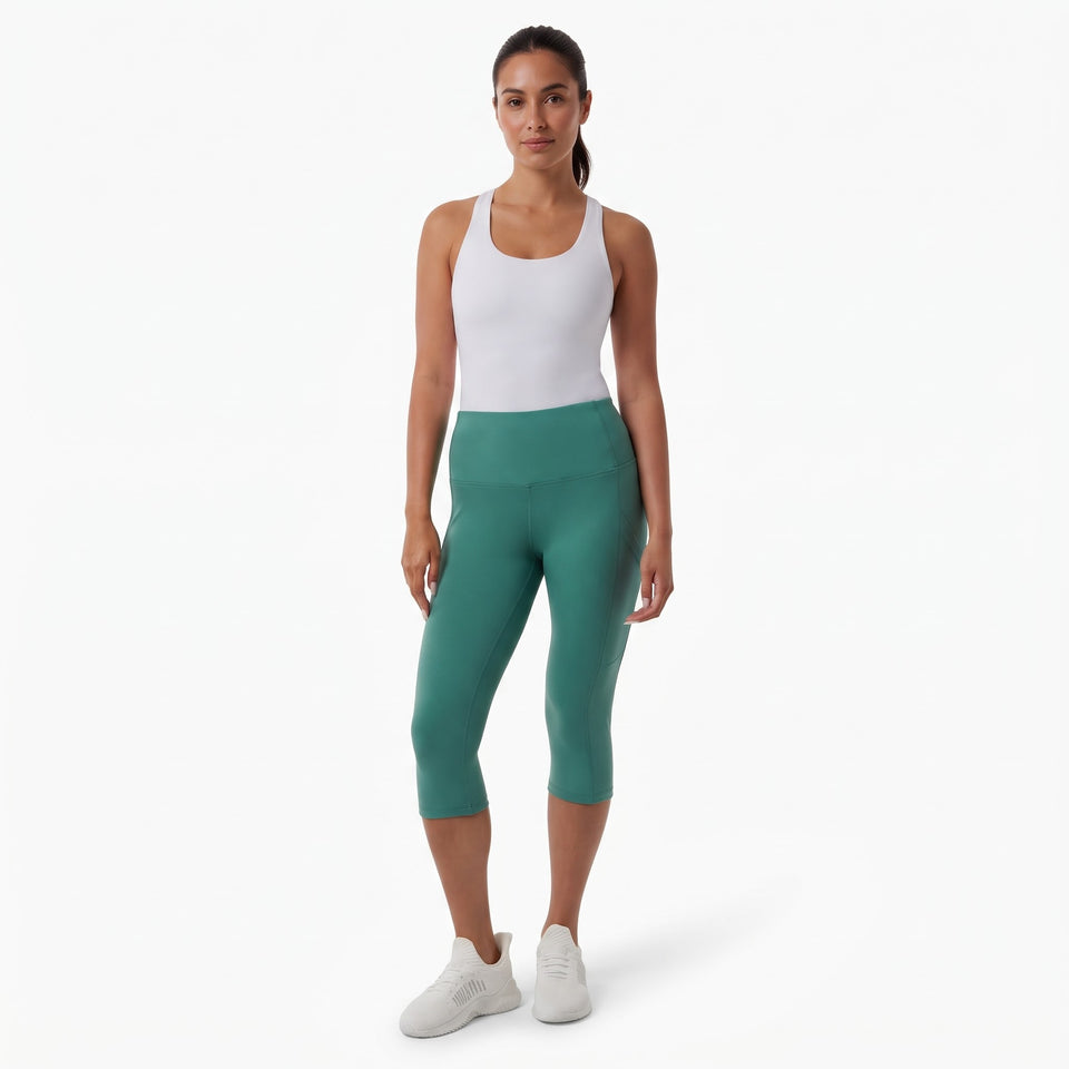 32 Degrees Women's Green Cropped Tight Leggings