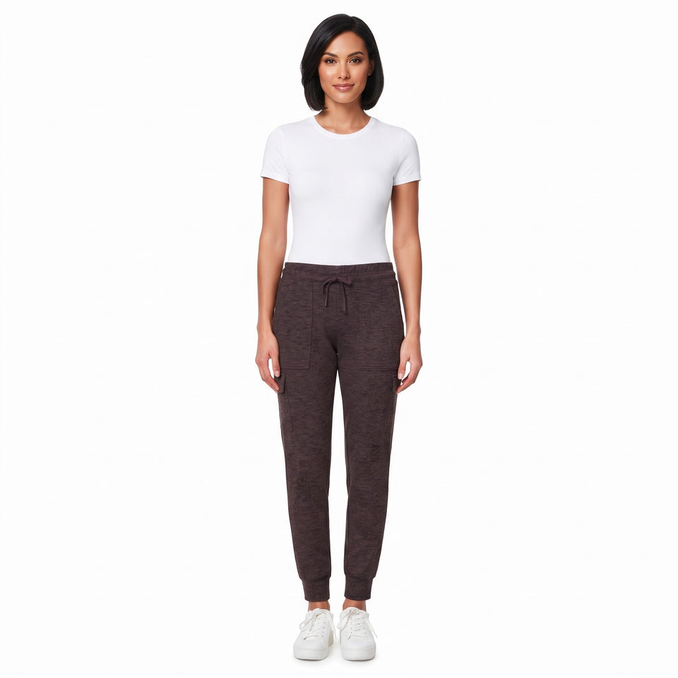 Mondetta Women's Dark Plum Casual Sweatpants