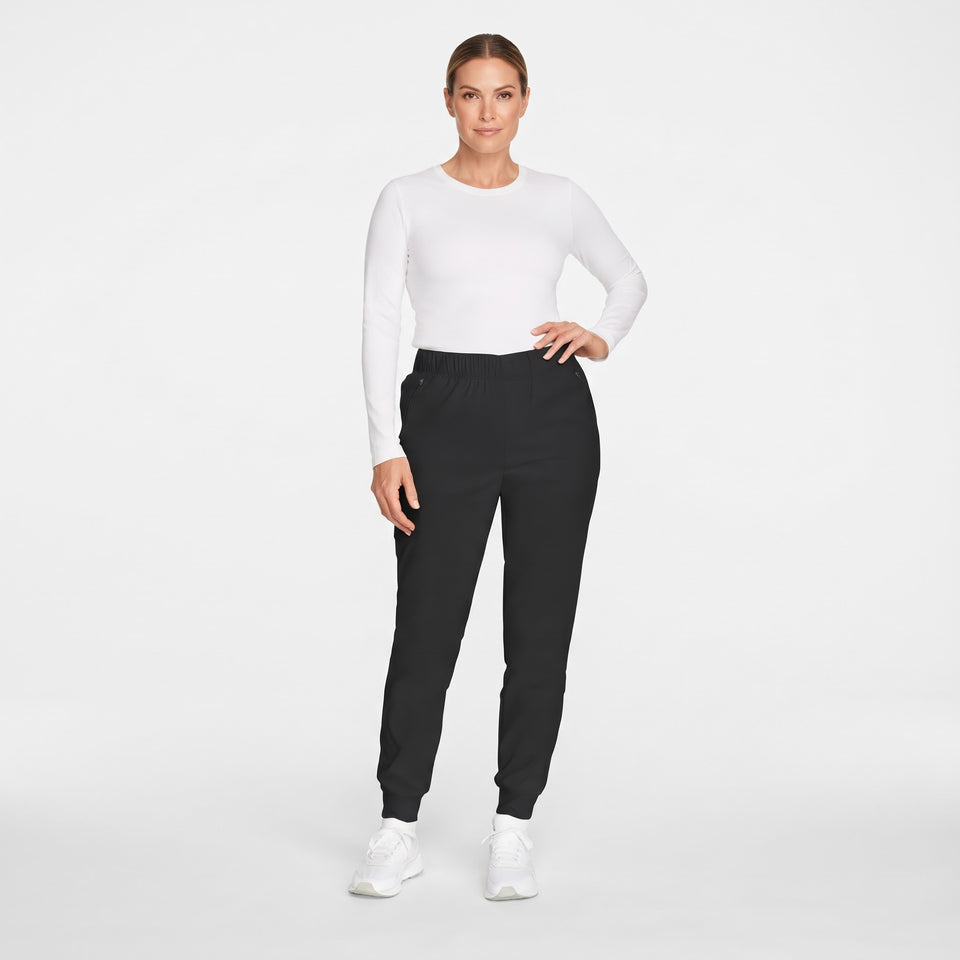 Eddie Bauer Women's Black Fleece Lined Jogger Pants