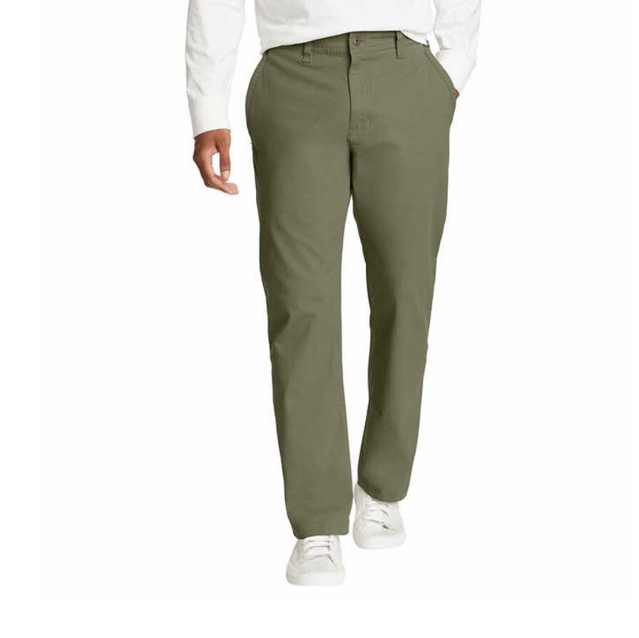 Eddie Bauer Men's Olive Green Relaxed Fit Utility Pants