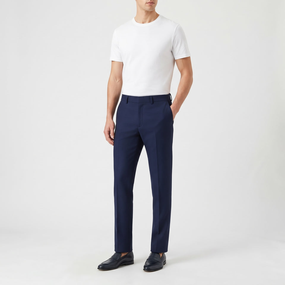 Calvin Klein Men's Navy Classic Slim-Fit Trouser