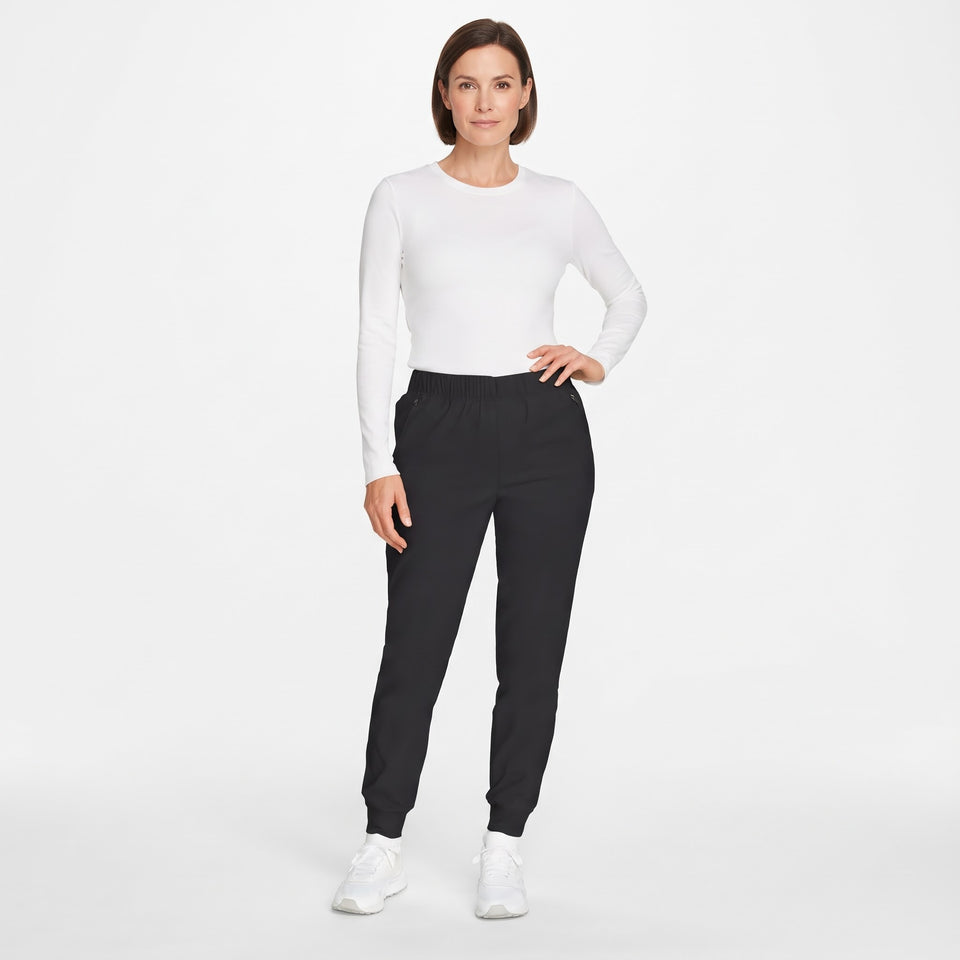 Eddie Bauer Women's Black Fleece Jogger Pants
