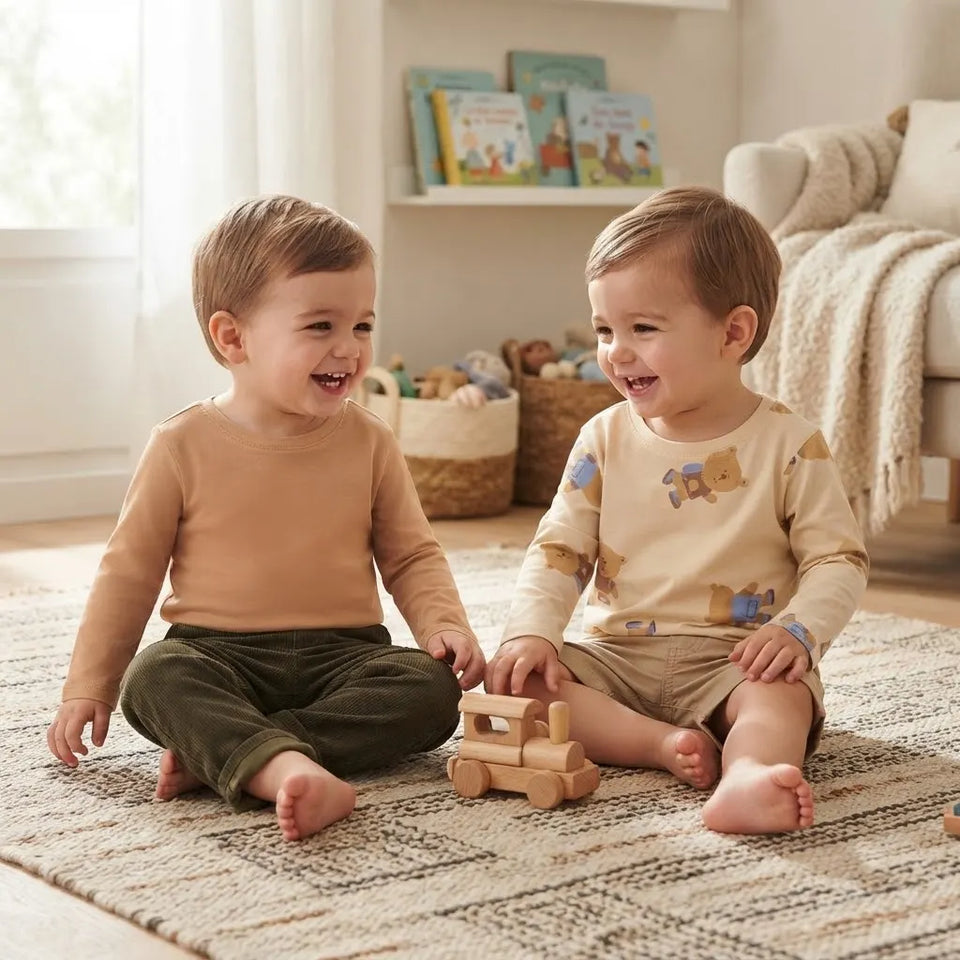 Sinsay Boy's Beige & Light Coral Pack Of 2 Printed Blouses