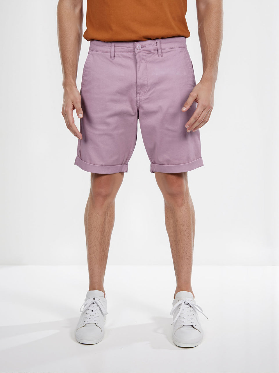 Celio Men's Faded Rose Stretch Cotton Bermuda Short | Celio In Lebanon