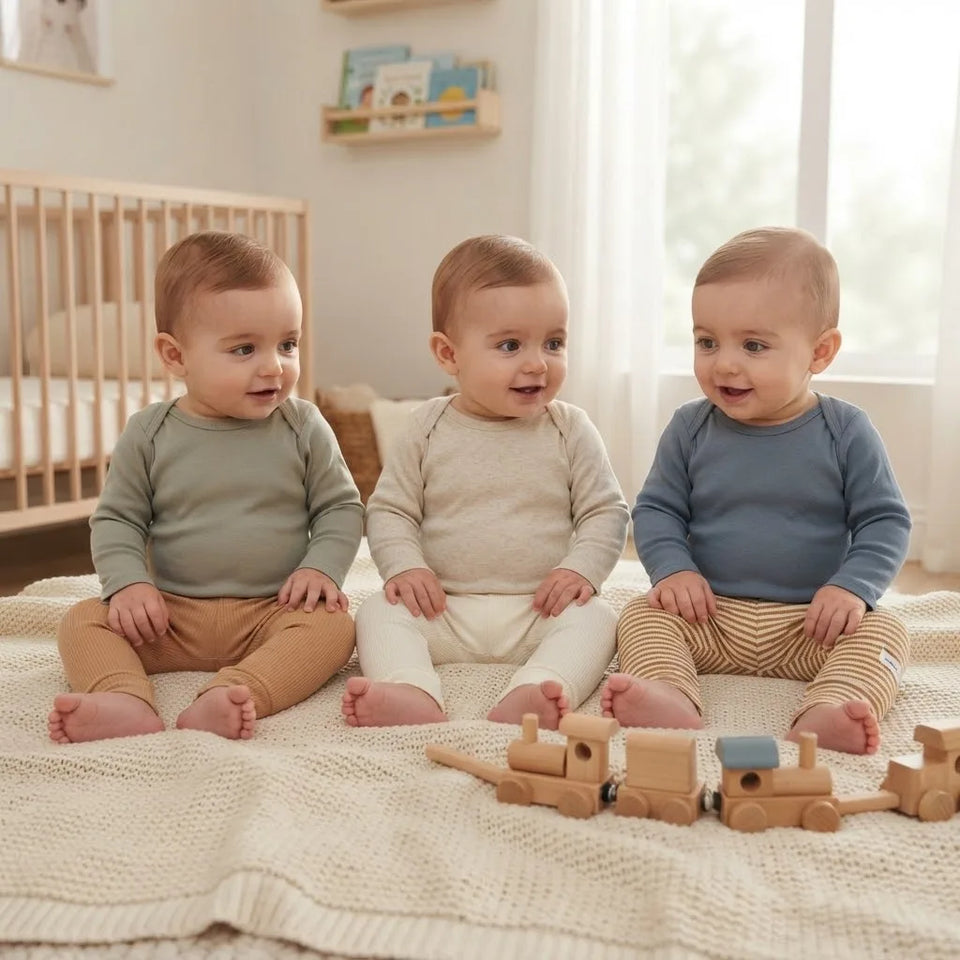 Sinsay Baby Boy's Nude Color's Multi-Pattern Pack Of 3 Leggings