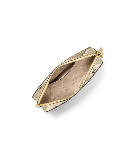 Gold pouch on a white background