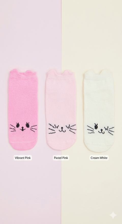 Sinsay Baby Girl's Pink/Yellow Socks Set Of 3 Pairs | Sinsay In Lebanon