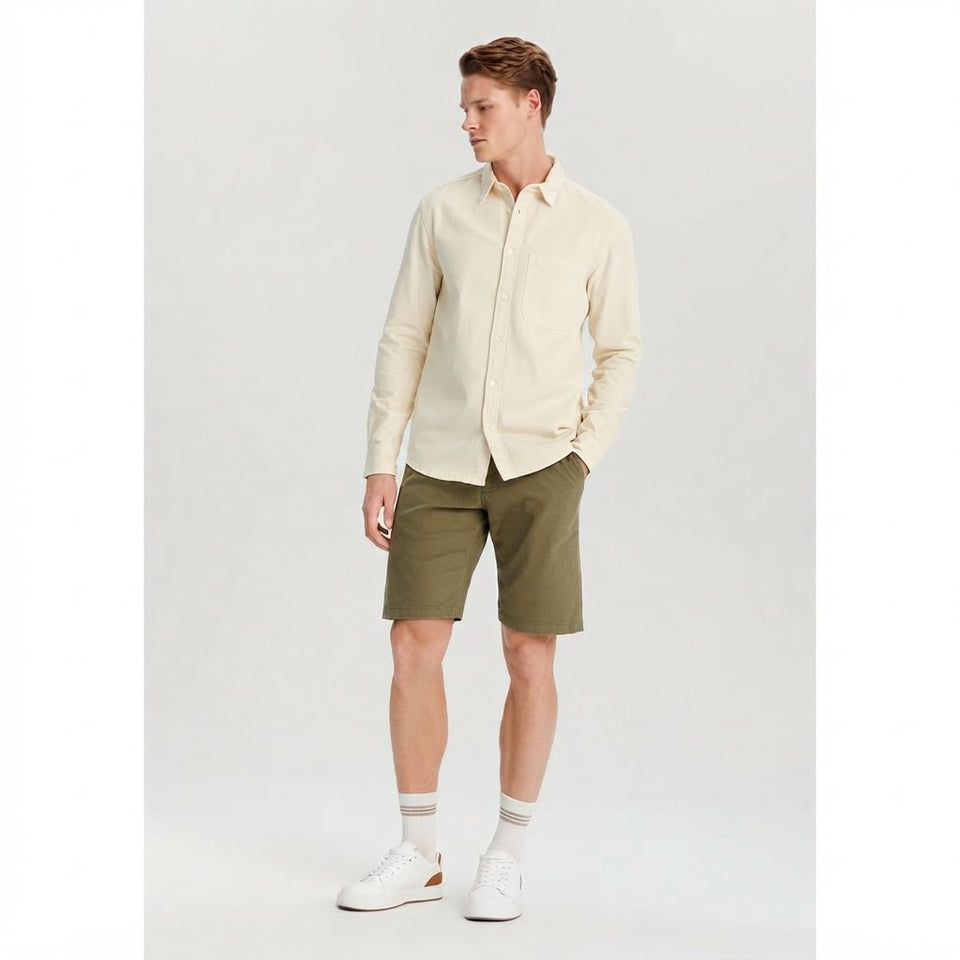 Sinsay Men's Olive Green Jogger Shorts