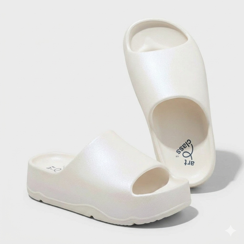 Art Class Girl's White Eddie Platform Slide Sandal | Art Class In Lebanon