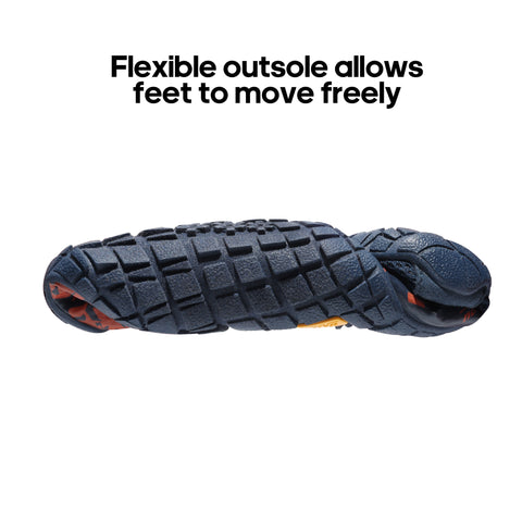 Flexible sole of a shoe with text on a white background