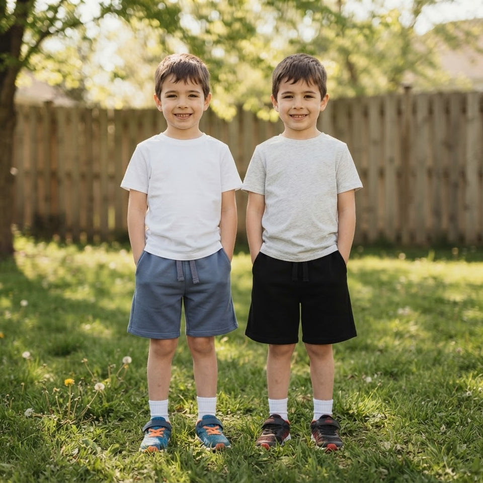 Sinsay Boy's Black & Dusty Blue Pack Of 2 Shorts