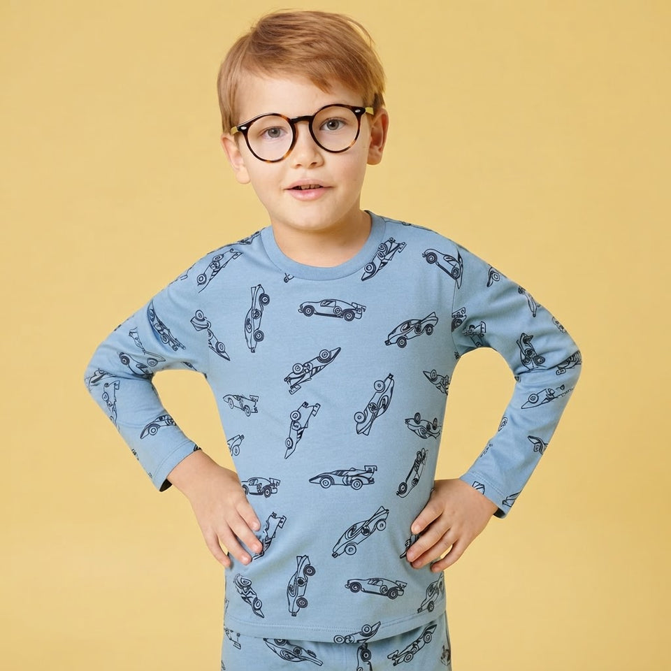 Sinsay Boy's Blue Printed Pajama Top