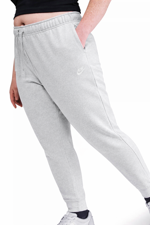 Nike Women's Dark Grey Heather/White Plus Size Active Sportswear Club Mid-Rise Fleece Jogger Pants | Nike In Lebanon