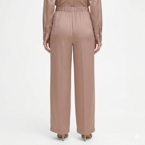 Calvin Klein Women's Light Brown Satin Pull-On Pants | Calvin Klein In Lebanon