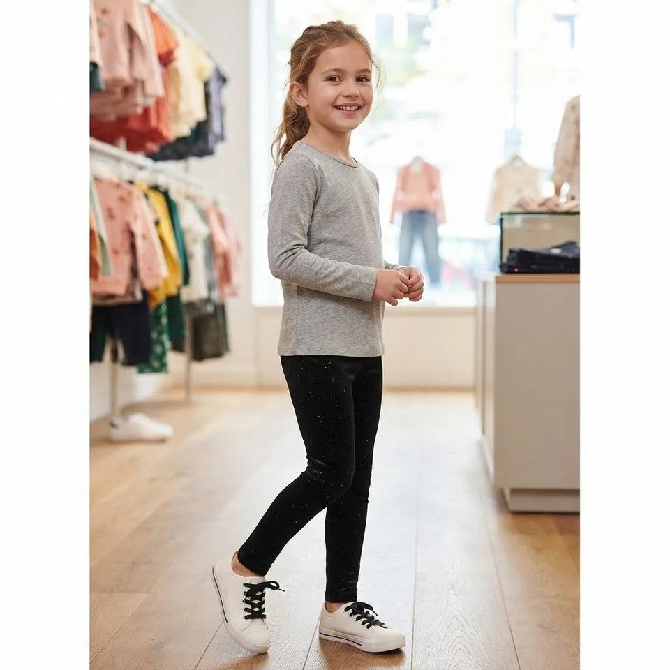 Sinsay Girl's Black Sparkle Leggings