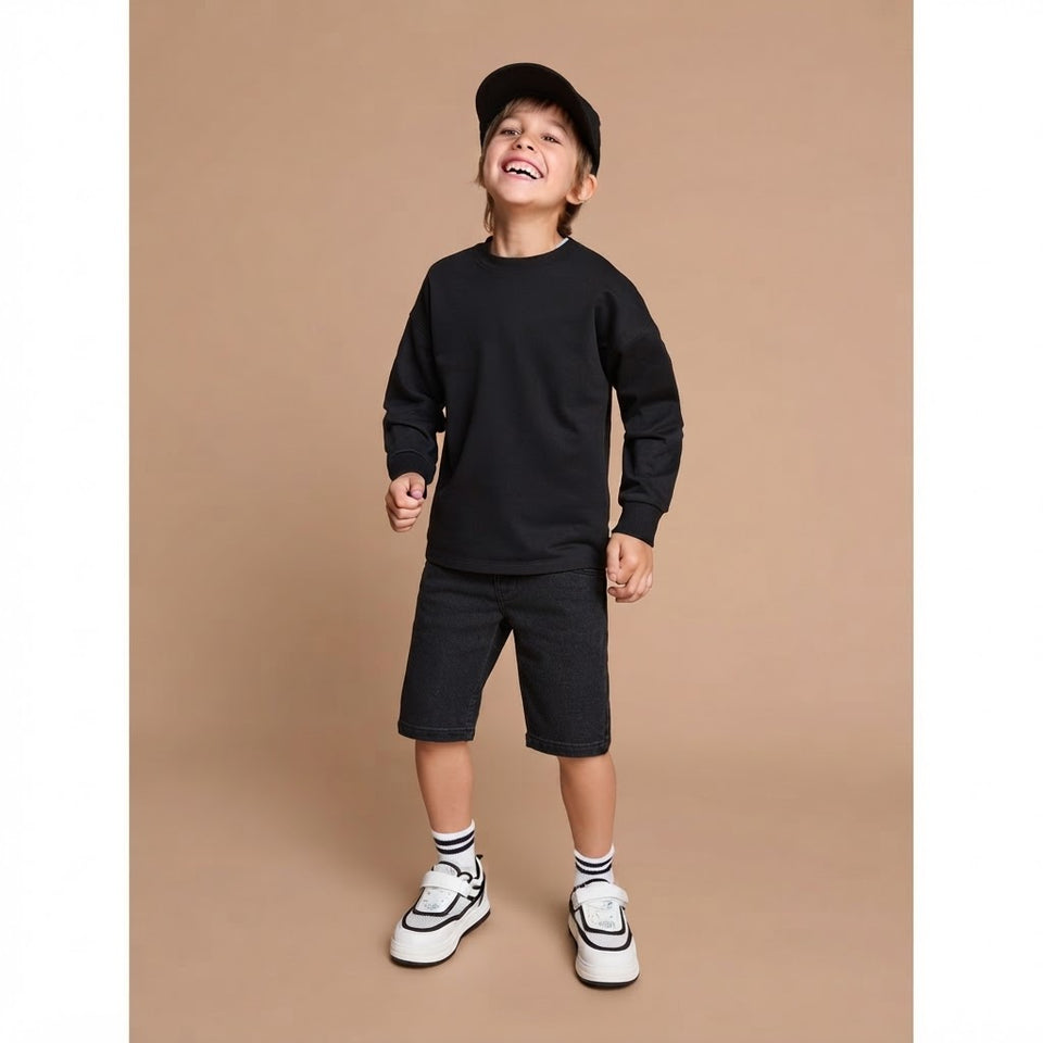 Sinsay Boy's Black Denim Short