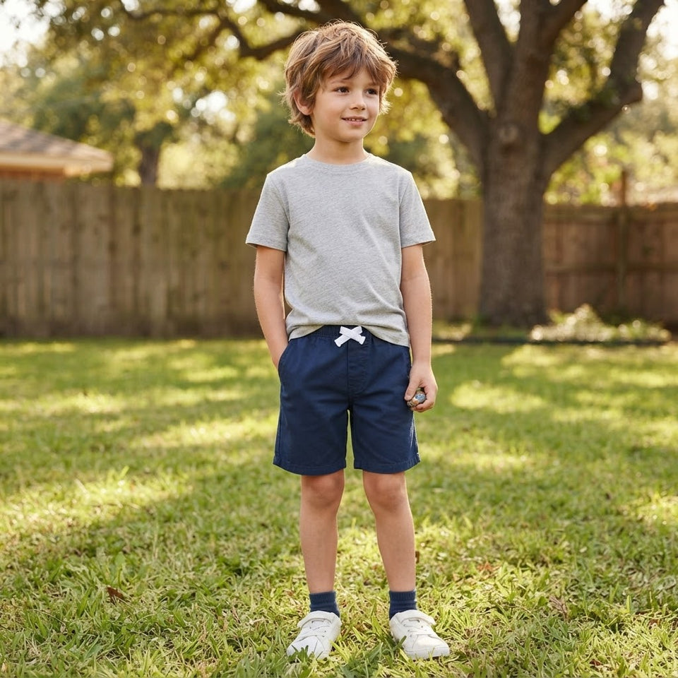 Sinsay Boy's Dark Blue Pull-On Short