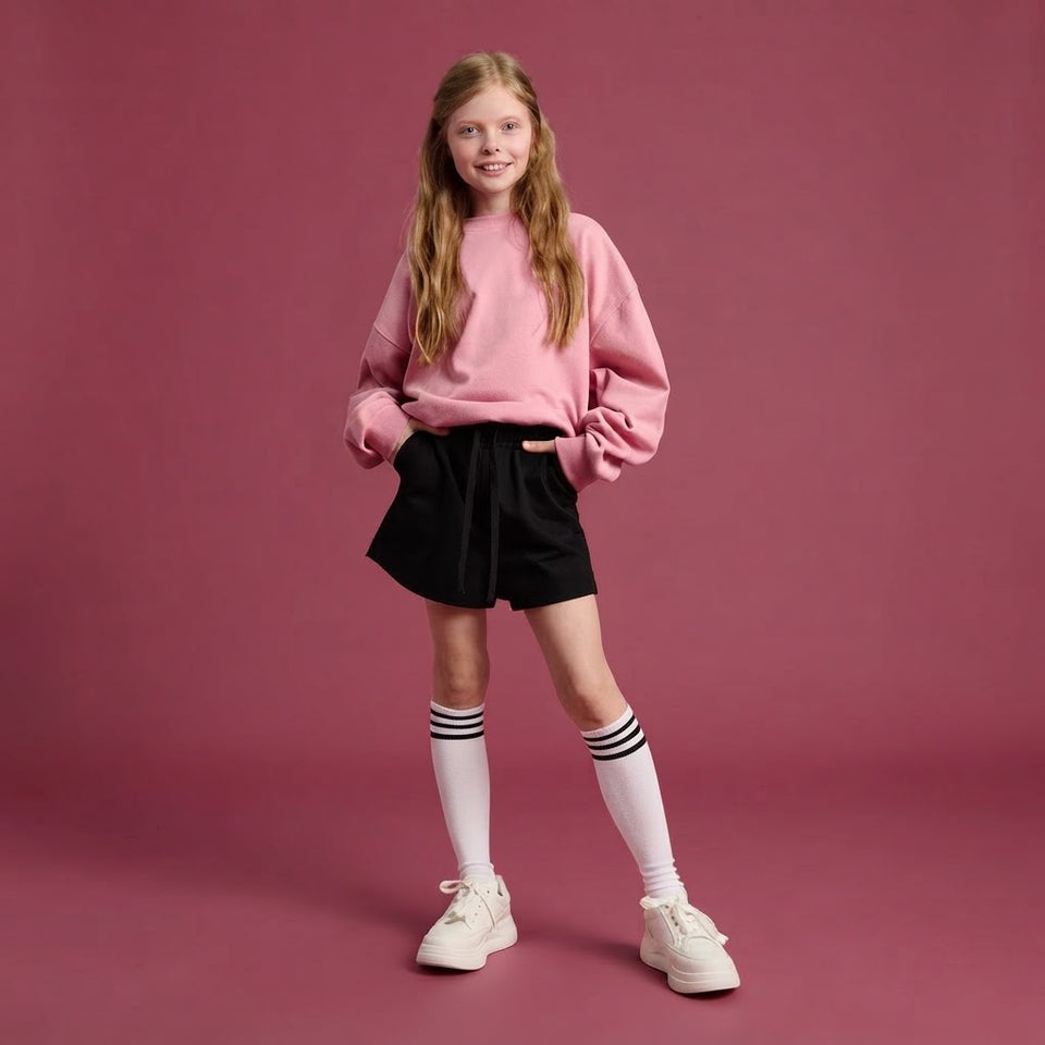 Sinsay Girl's Black Knitted Short