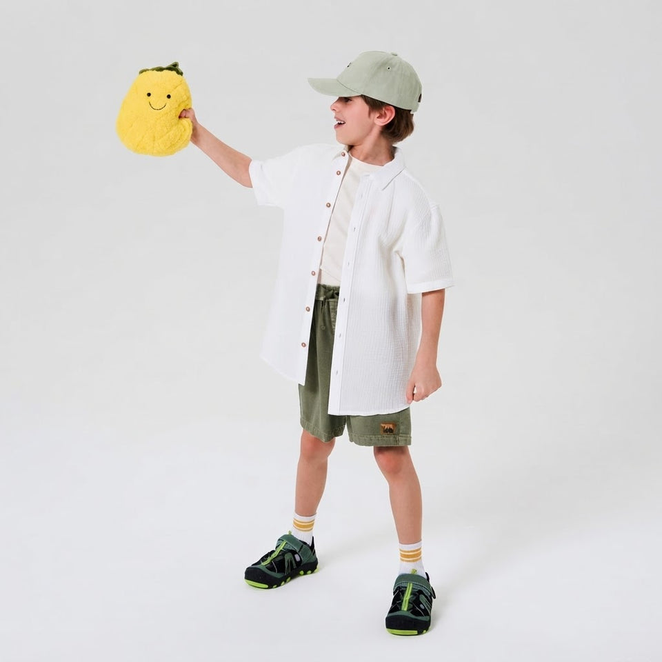Sinsay Boy's White Short-Sleeve Shirt