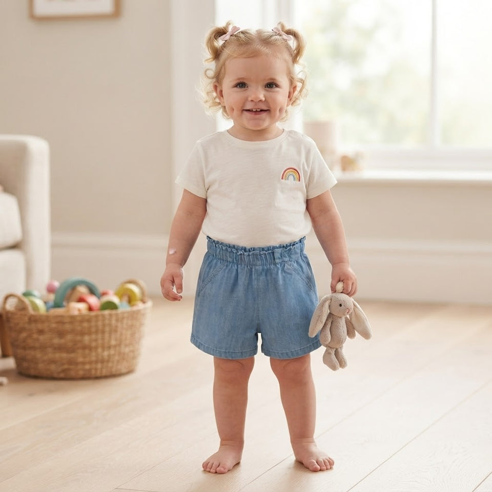 Sinsay Baby Girl's Blue Basic Short