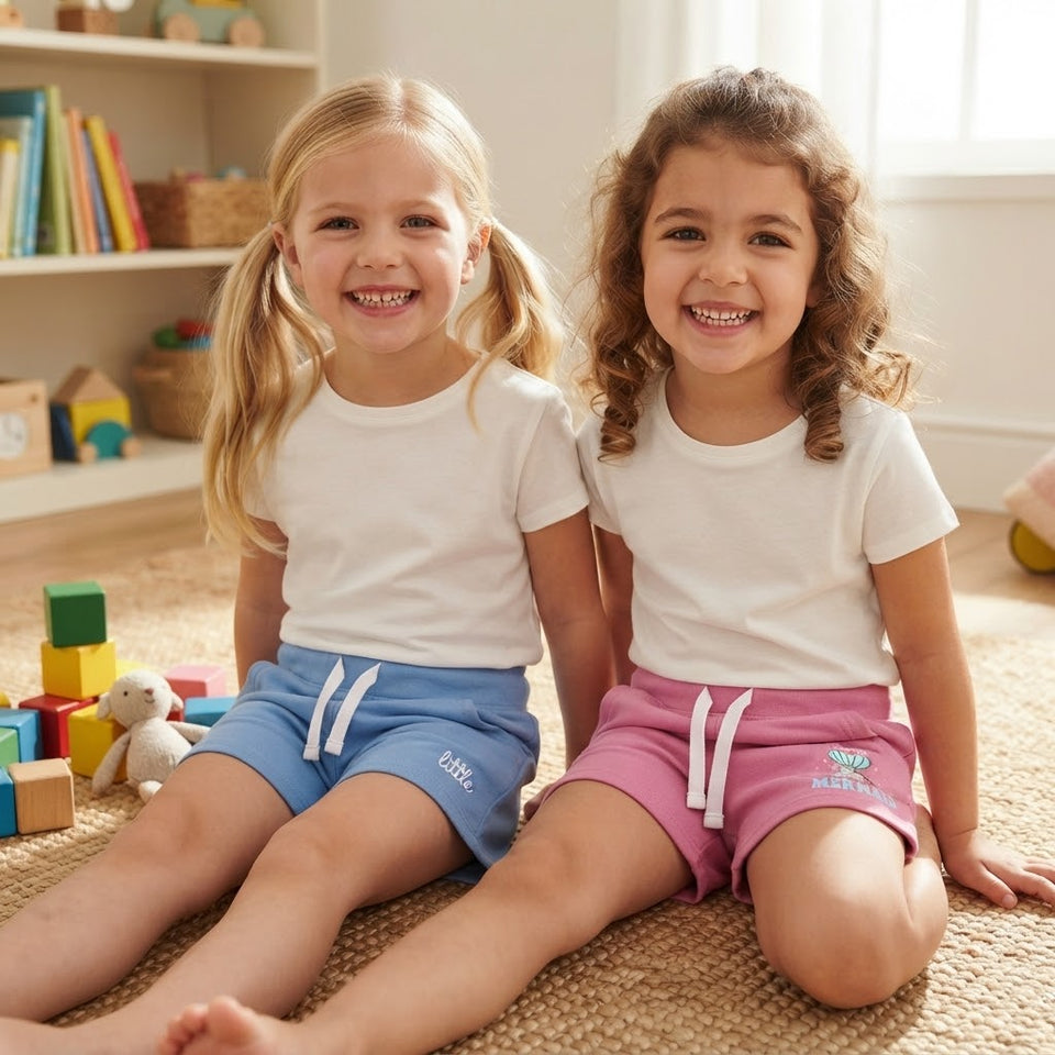 Sinsay Girl's Pink & Blue Pack Of 2 Shorts