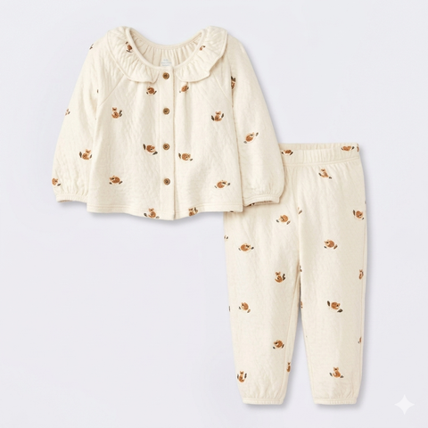 Cloud Island Baby Girl's Off White Printed 2pc Top and Bottom Set | Cloud Island In Lebanon