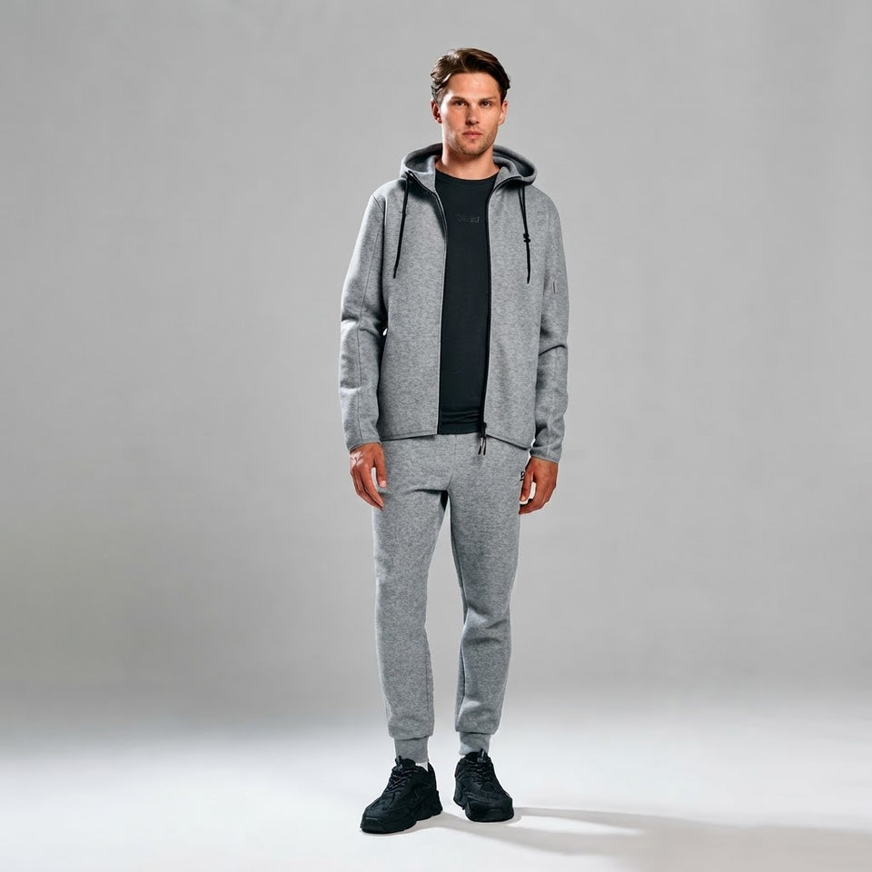 Sinsay Men's Grey Heather Full-Zip Performance Jacket