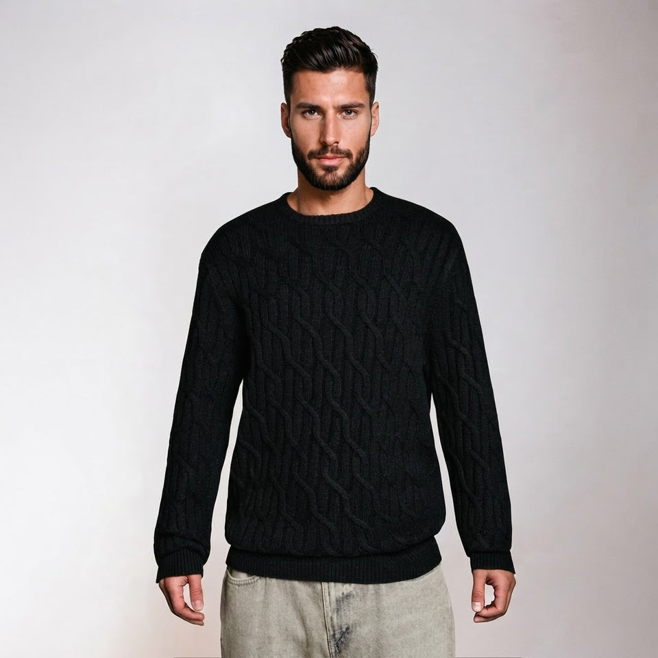 Sinsay Men's Black Classic Style Sweater