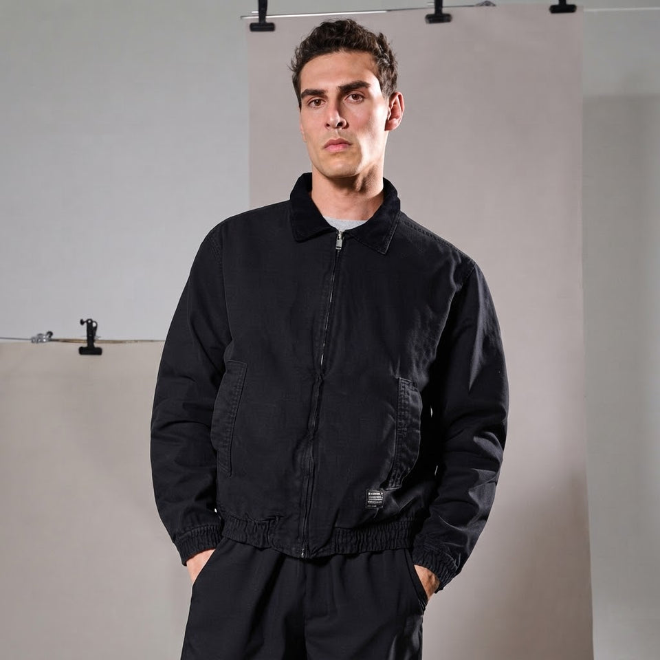 Sinsay Men's Black Plain Collar Jacket