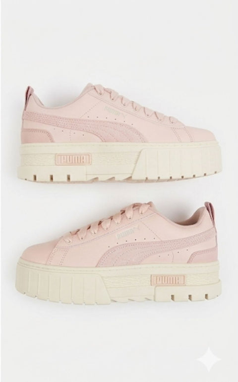 Puma Girl's White & Pink Mayze Dusty Summer PS Sneakers | Puma In Lebanon