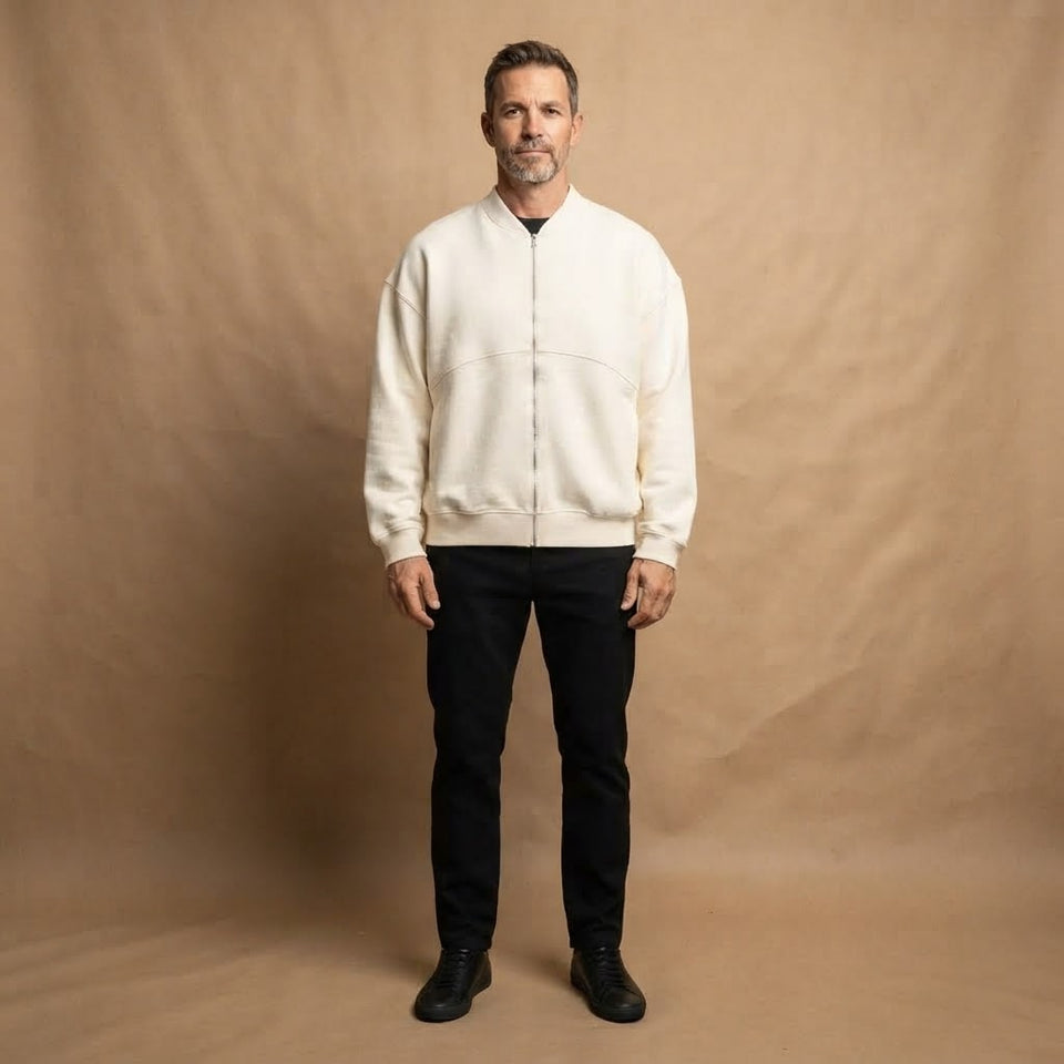 Sinsay Men's Cream Relaxed Boxy Fit Jacket