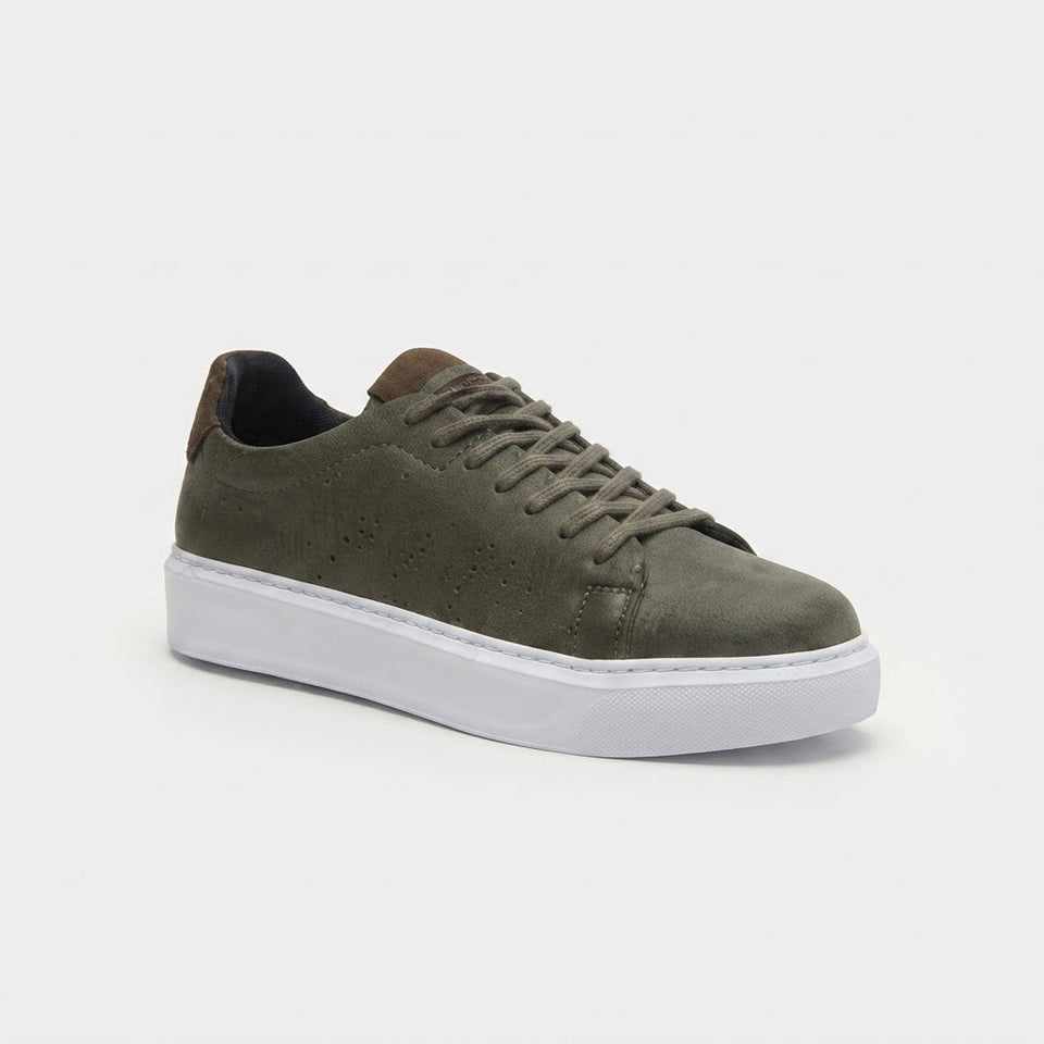 Yaya by Hotiç Men's Olive Green Classic Sneakers