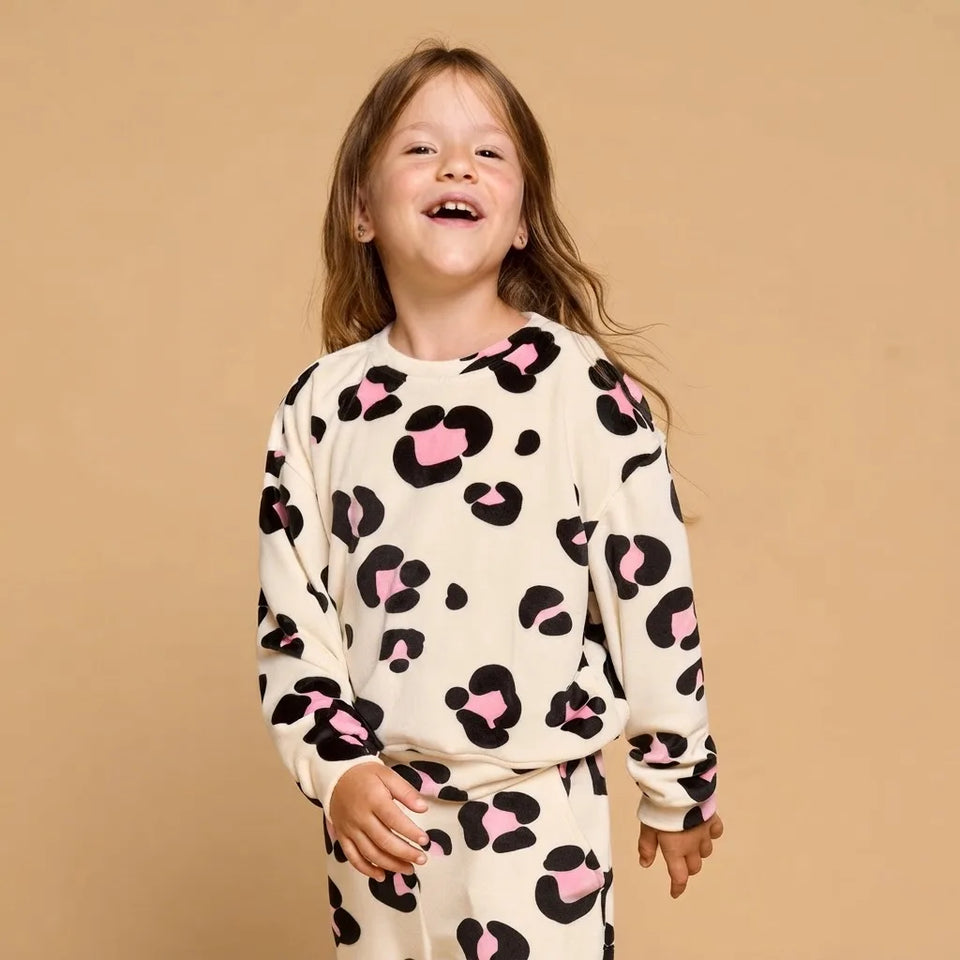 Sinsay Girl's Cream Animal Print Sweatshirt